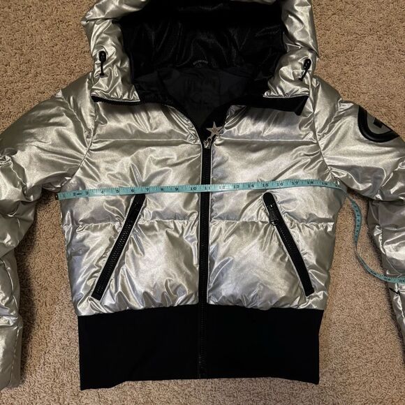Goldbergh Bombardino Boulder Auro Jacket Silver Metallic Ski Jacket NWOT US 8 - Picture 4 of 7